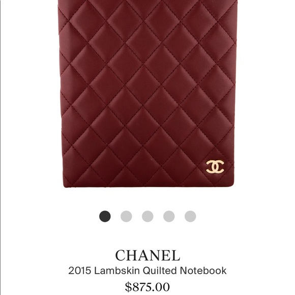 SOLD Chanel Lamb Skin Quilted Notebook - Picture 2 of 15